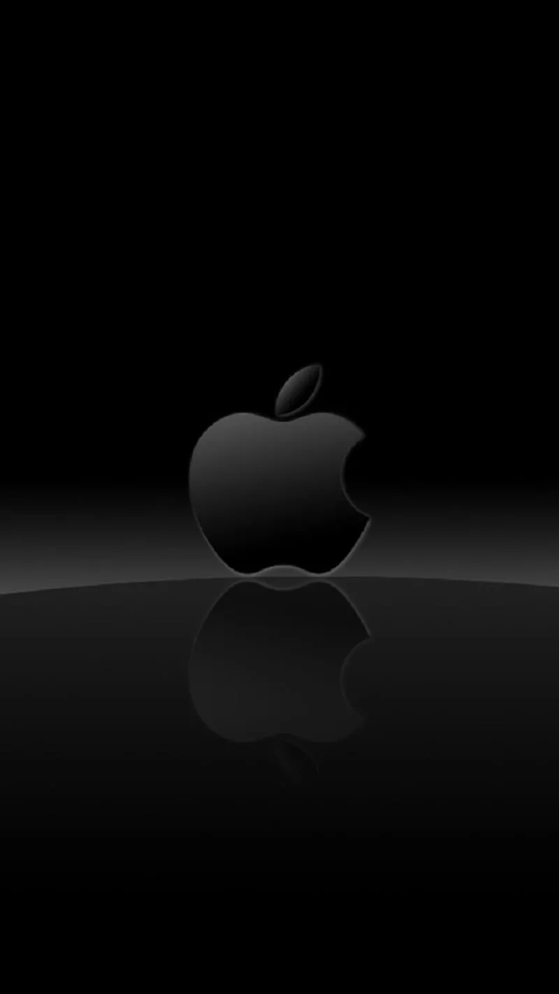 Apple logo black, dark, iphone, iphone