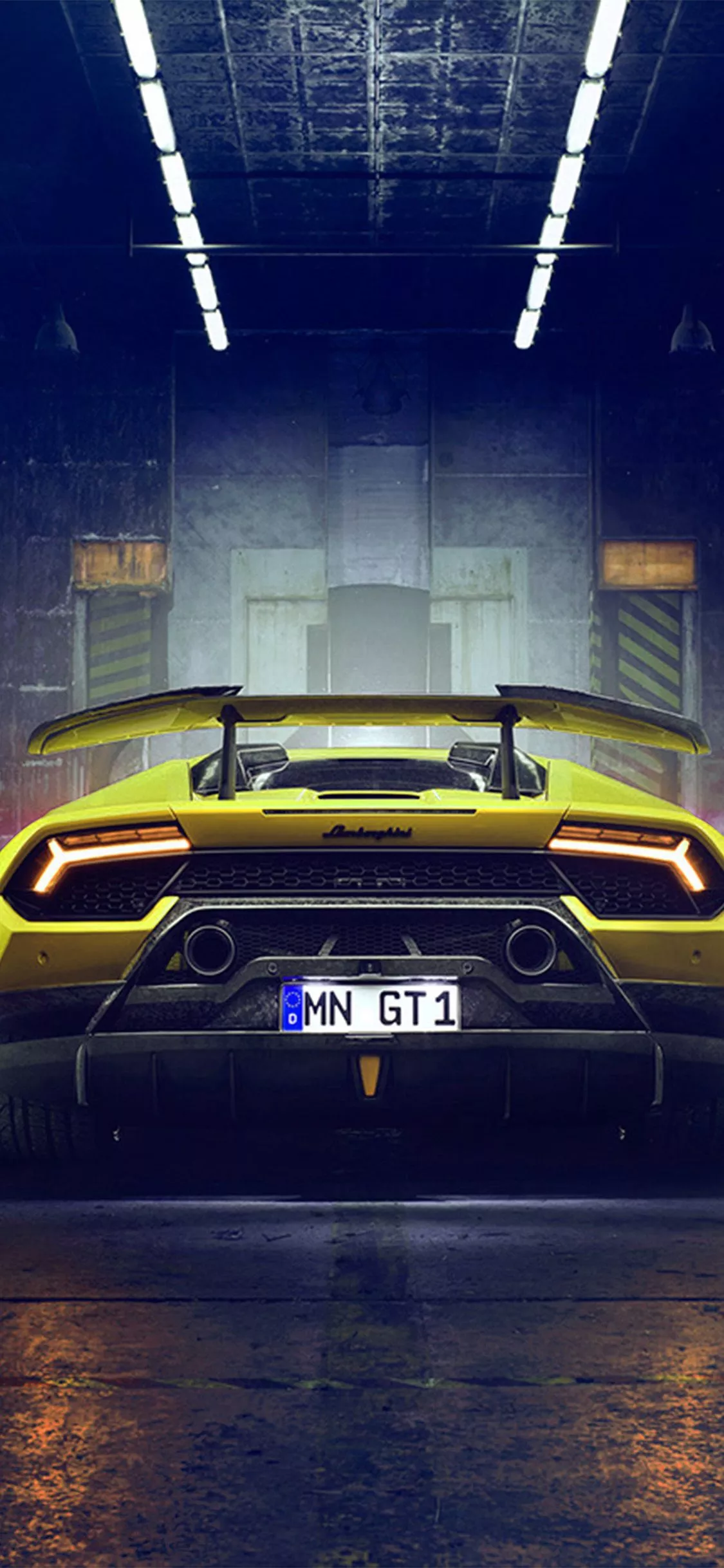 Car Lamborghini Blue Art Wallpaper