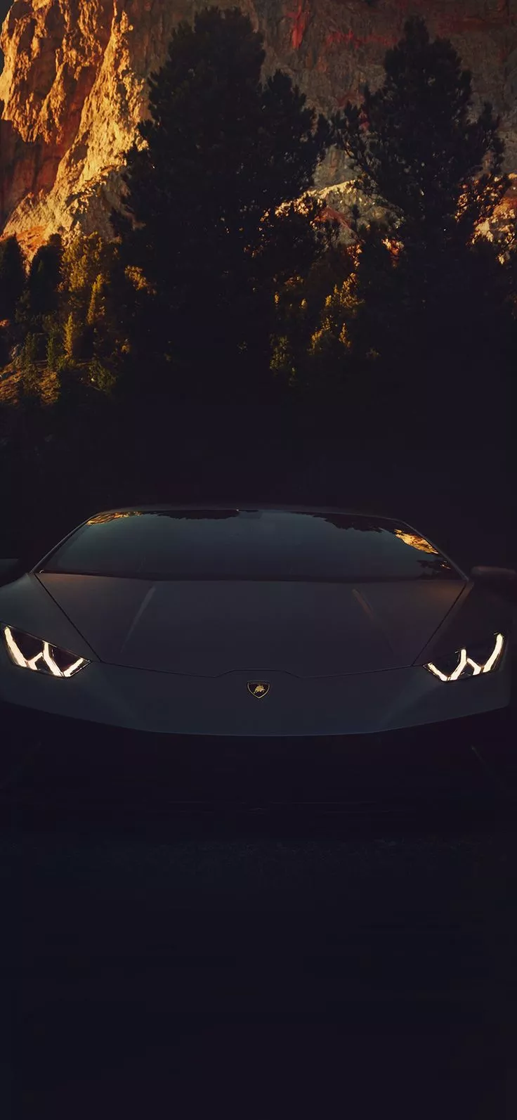 Car lamborghini dark iPhone X Wallpaper