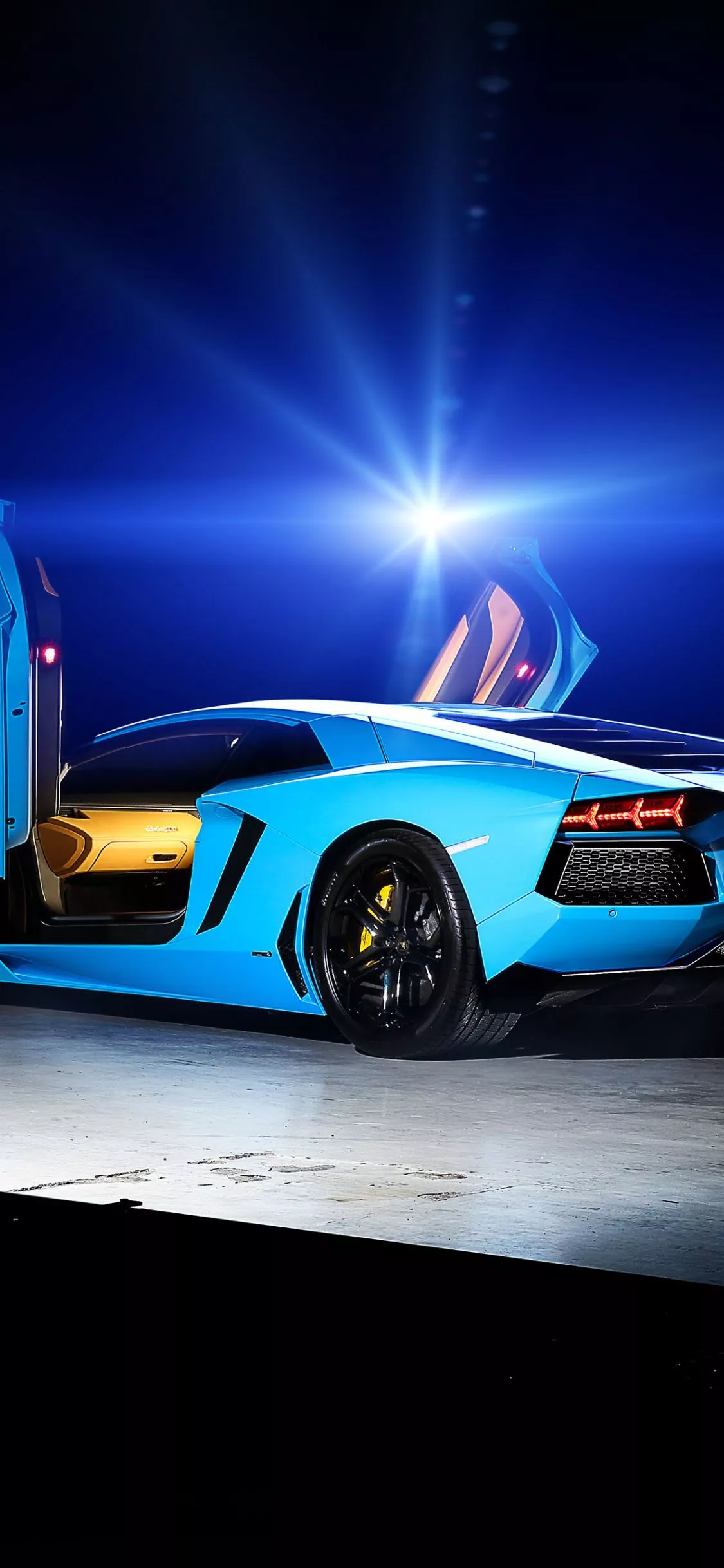 Download wallpaper 1125x2436 blue