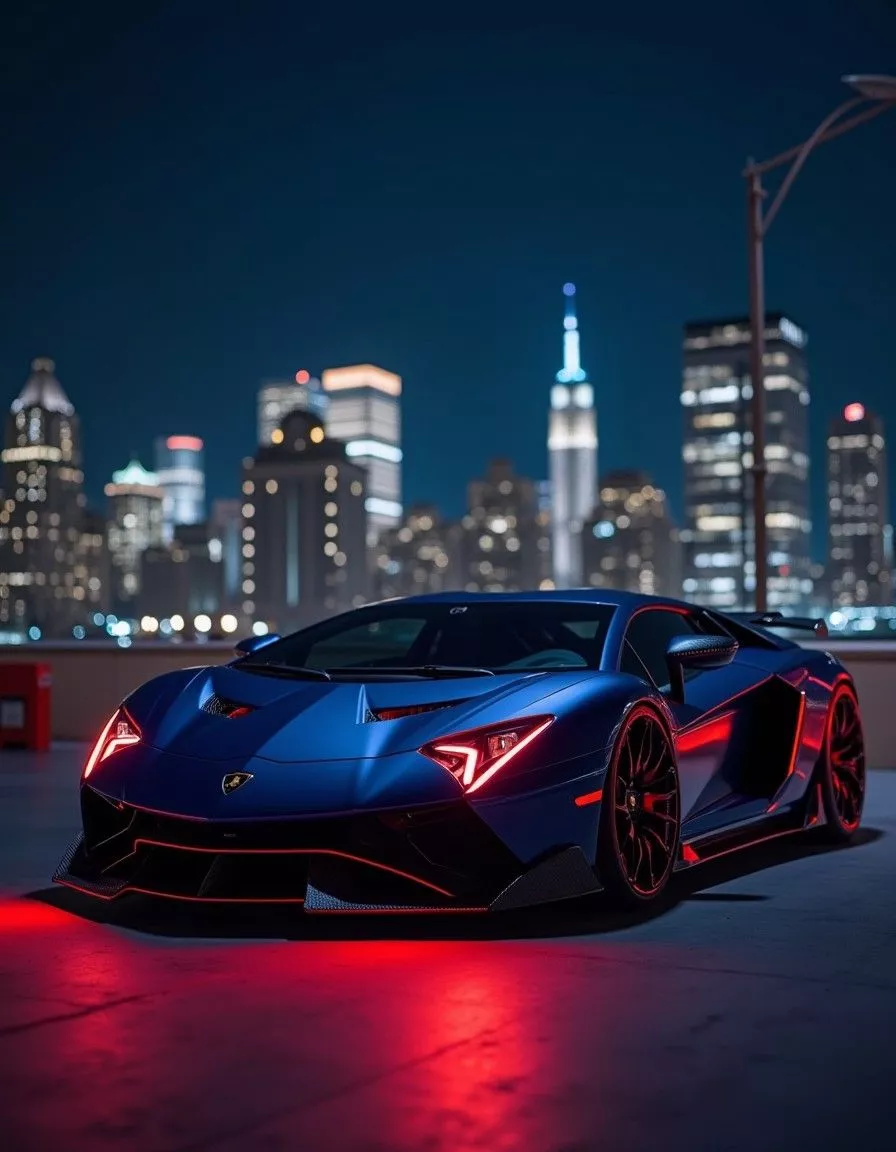 Navy Blue Lamborghini Supersport in New