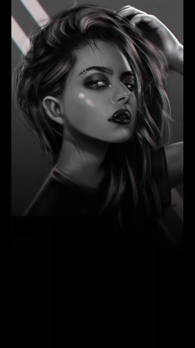 Dark Girl IPhone, iPhone, Abstract Girl, HD phone wallpaper