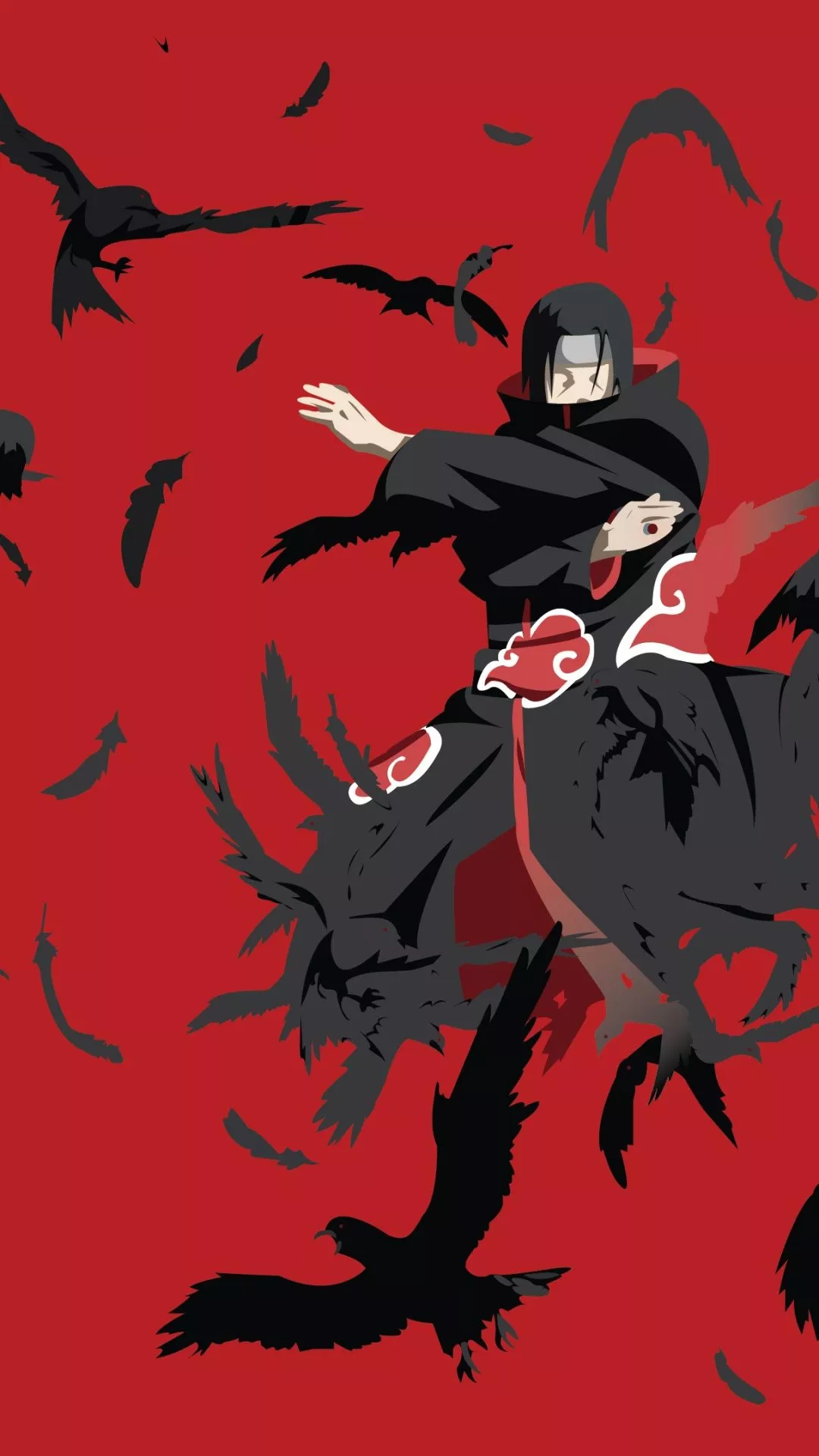 Itachi Uchiha Wallpaper 4K, Naruto, Red background