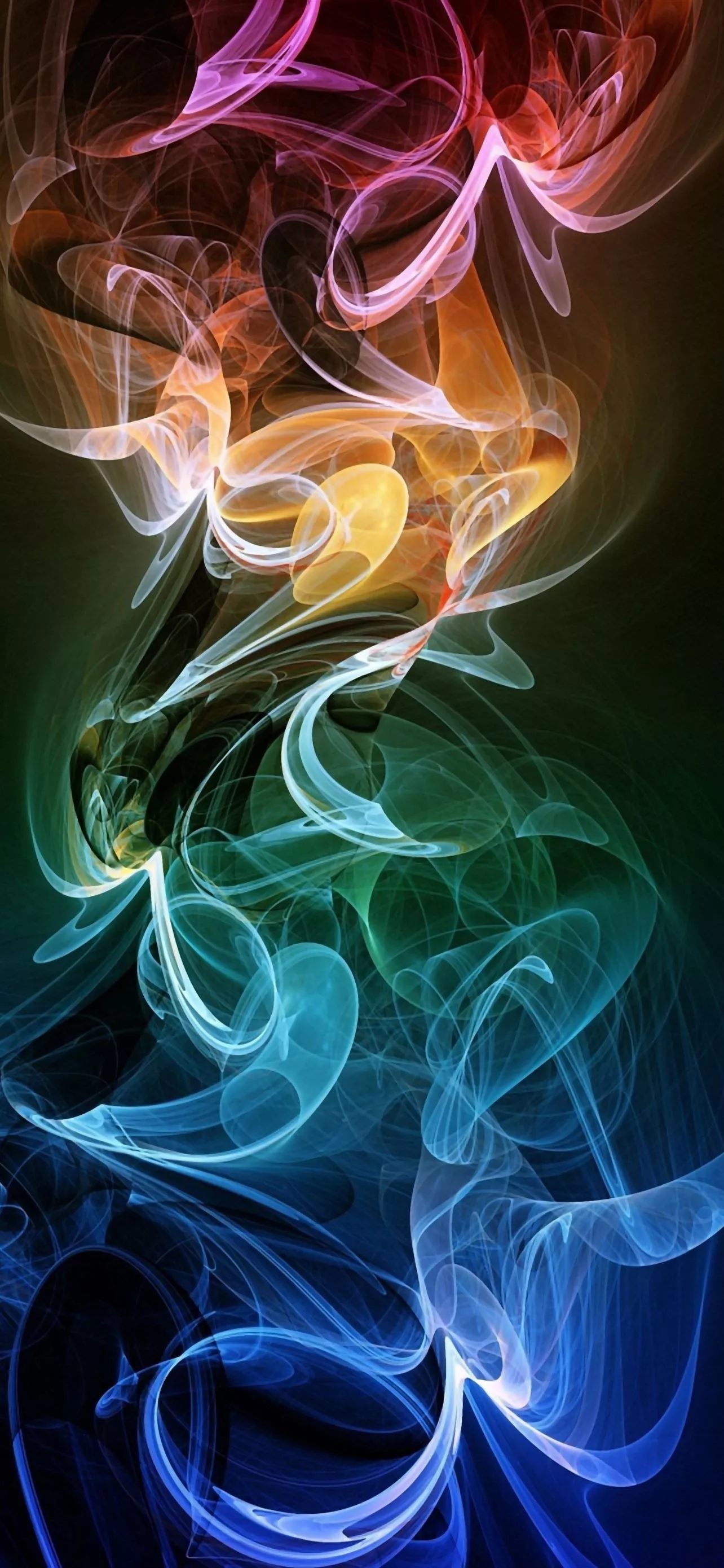 Rainbow Smoke iPhone Wallpaper Free
