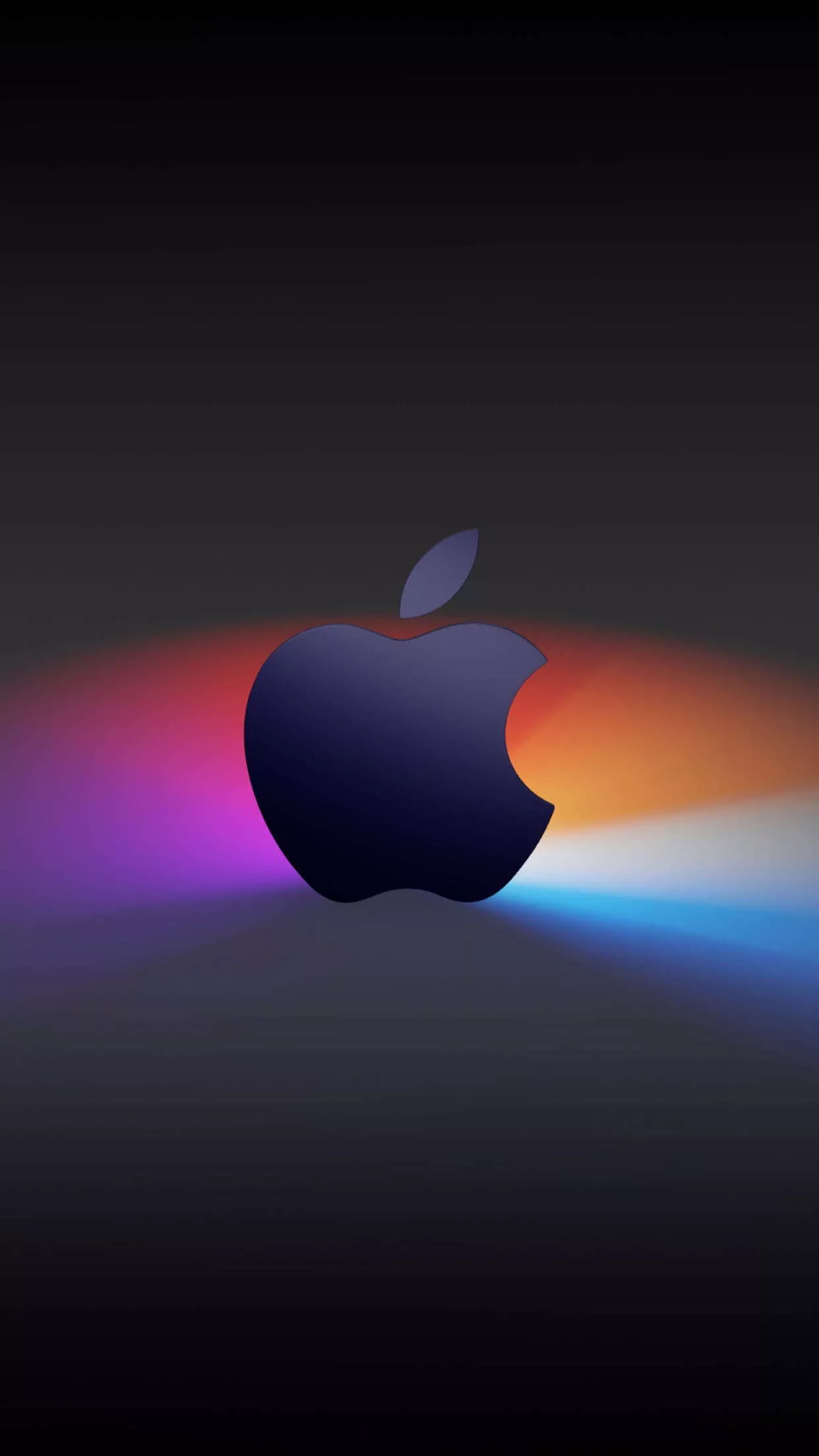 Apple Logo Glowing Rainbow Wallpaper