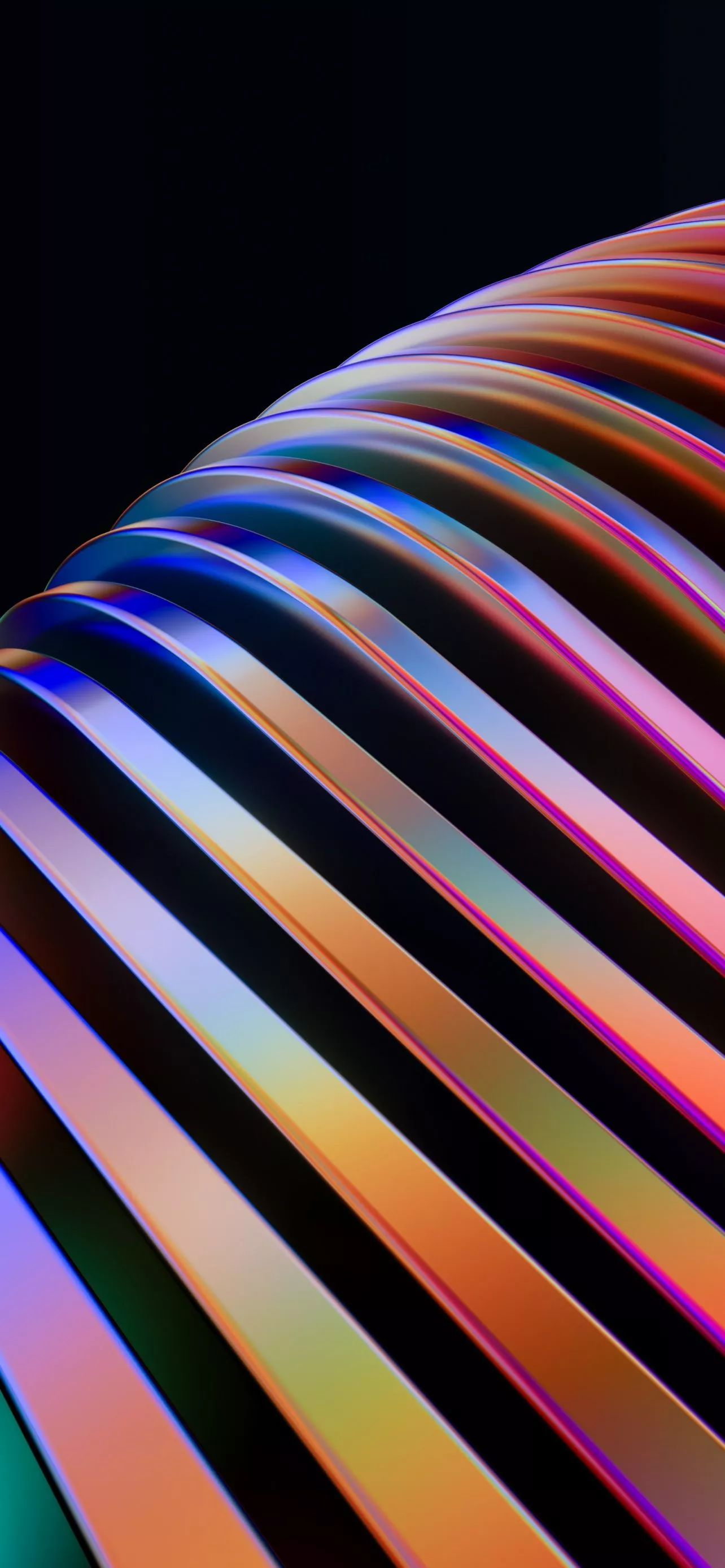 Vibrant Wallpaper 4K, Rainbow swirl, 3D Art