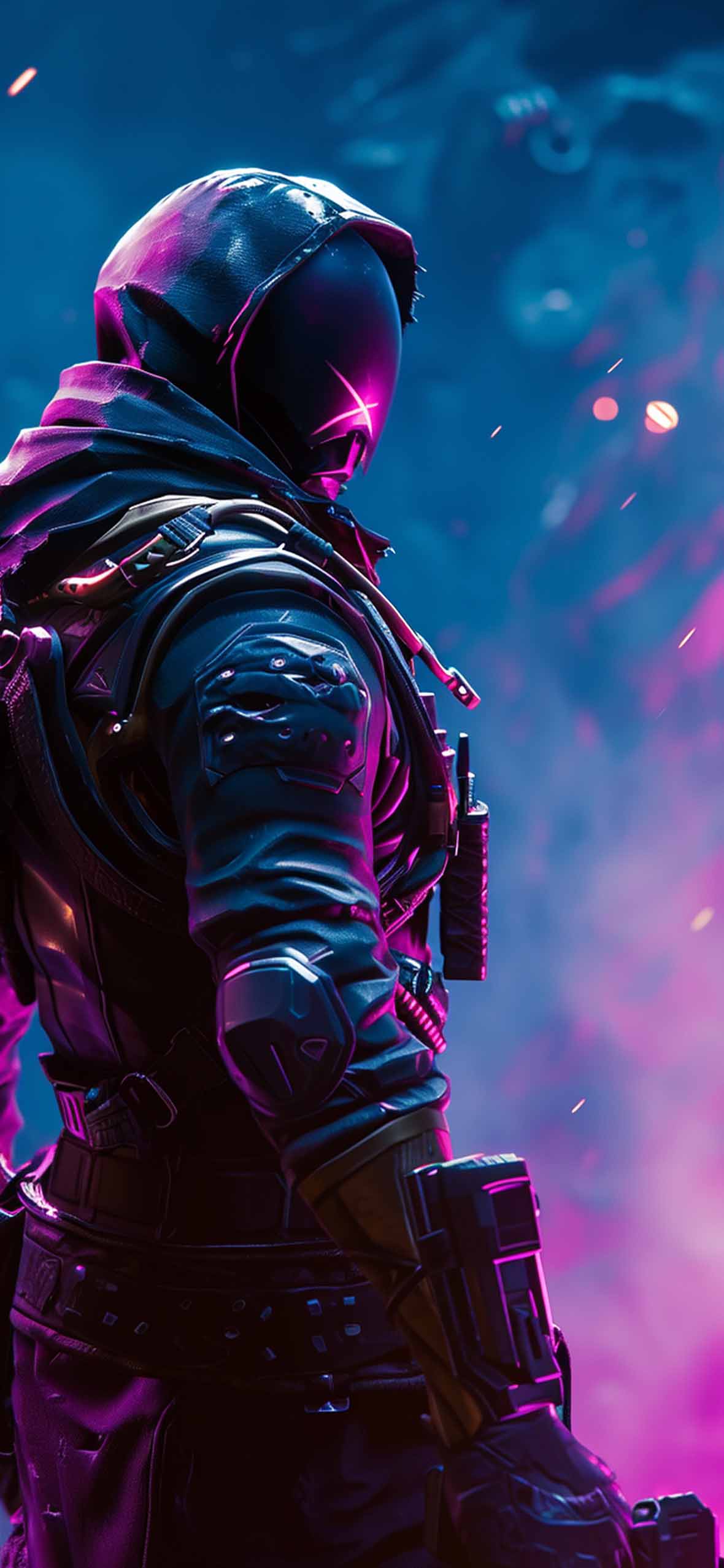 Epic Fortnite Cyber Warrior Wallpaper