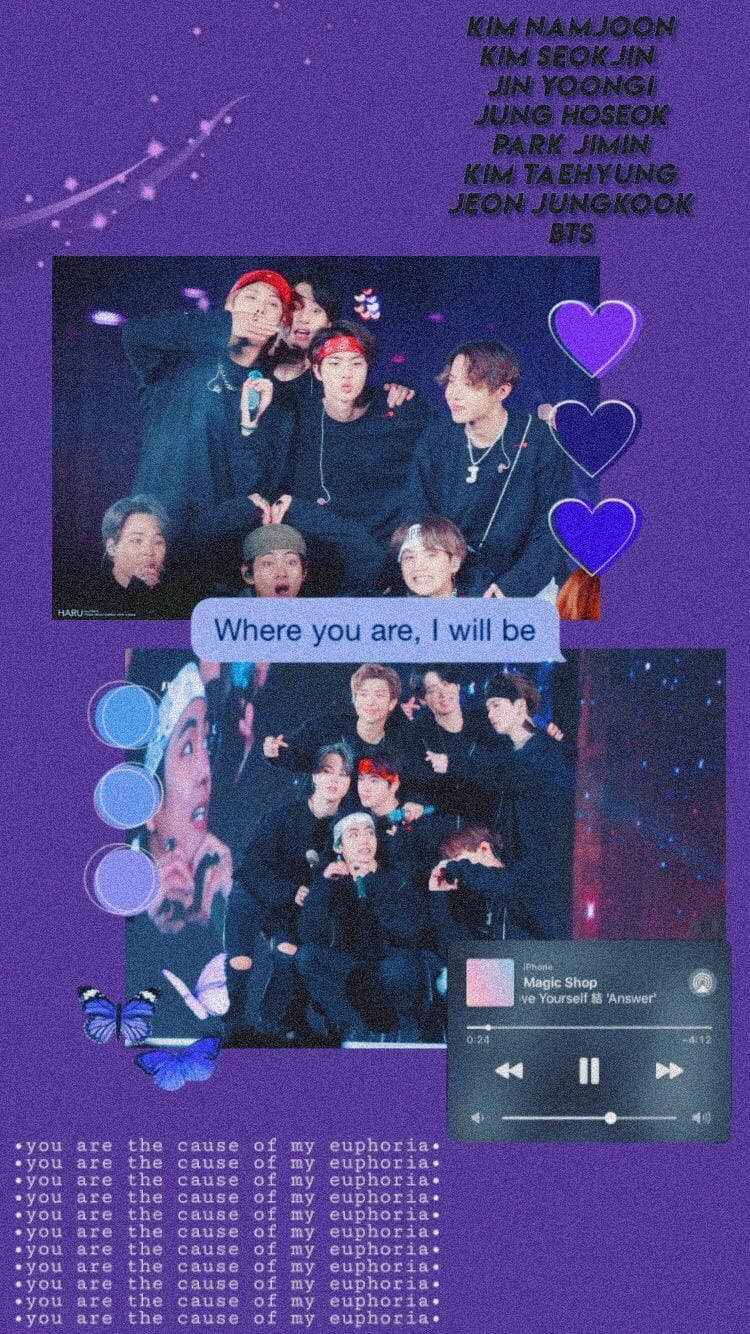 Bts Purple Fanart Collage Aesthetic