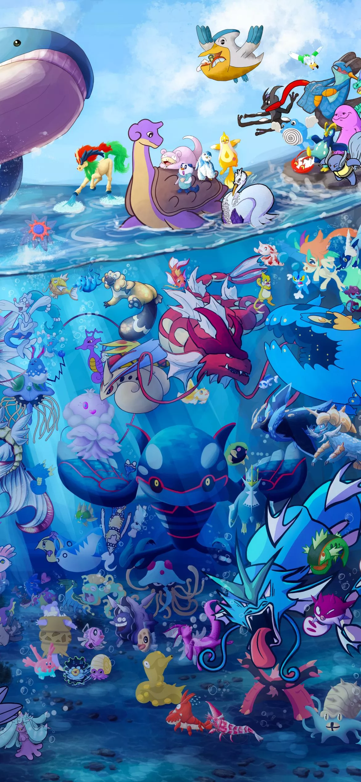 Water Pokémon Phone Wallpaper