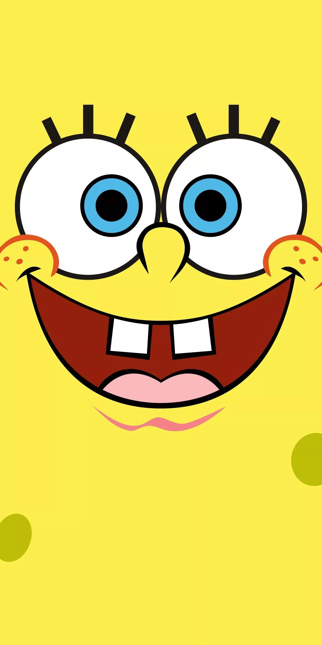 SpongeBob smiley face Wallpaper 4K