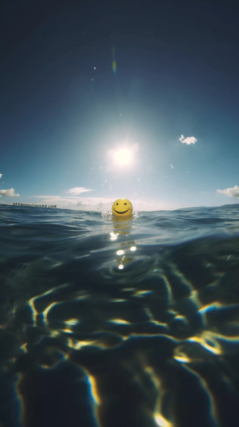Smiley Emoji Swimming Facebook Cover
