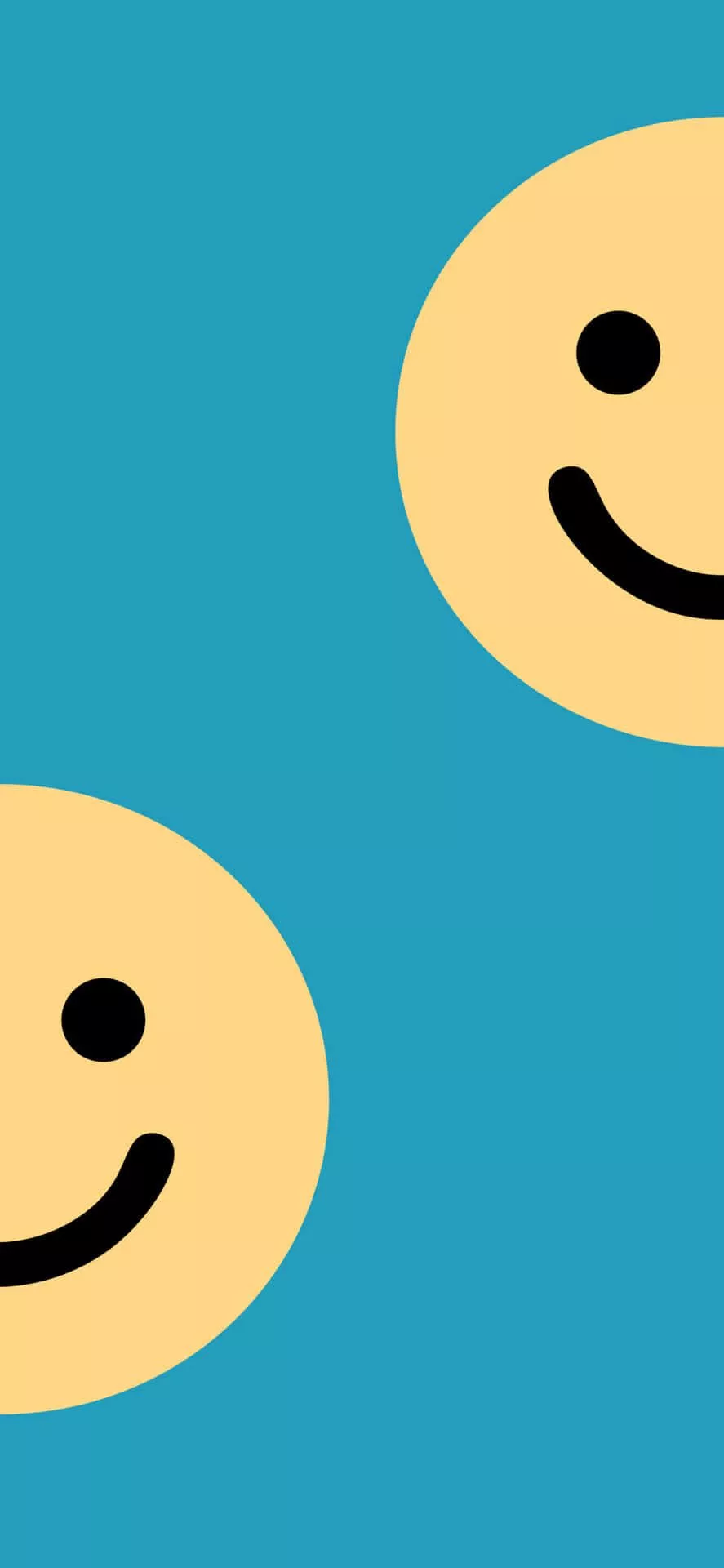 Smiley Face Blue Preppy Wallpaper