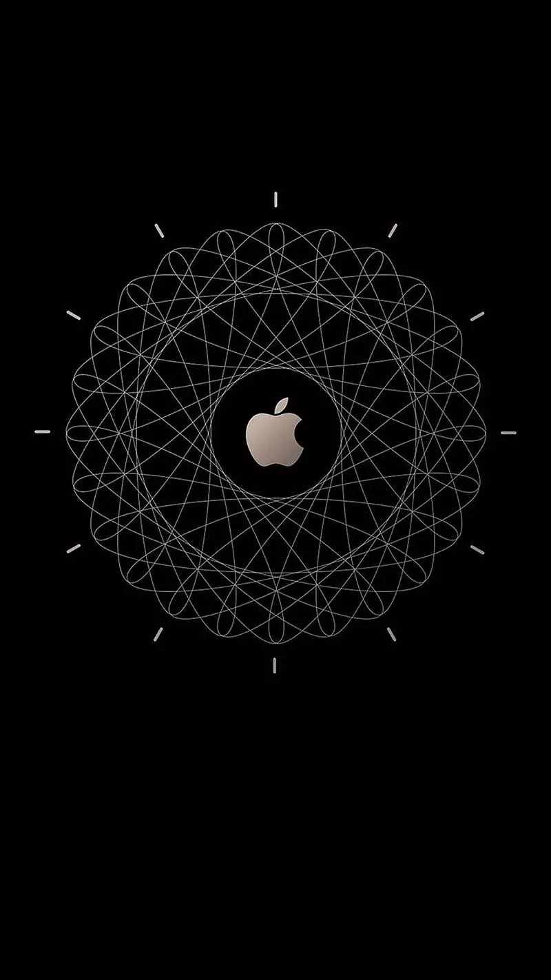 Apple logo, apple logo, dark