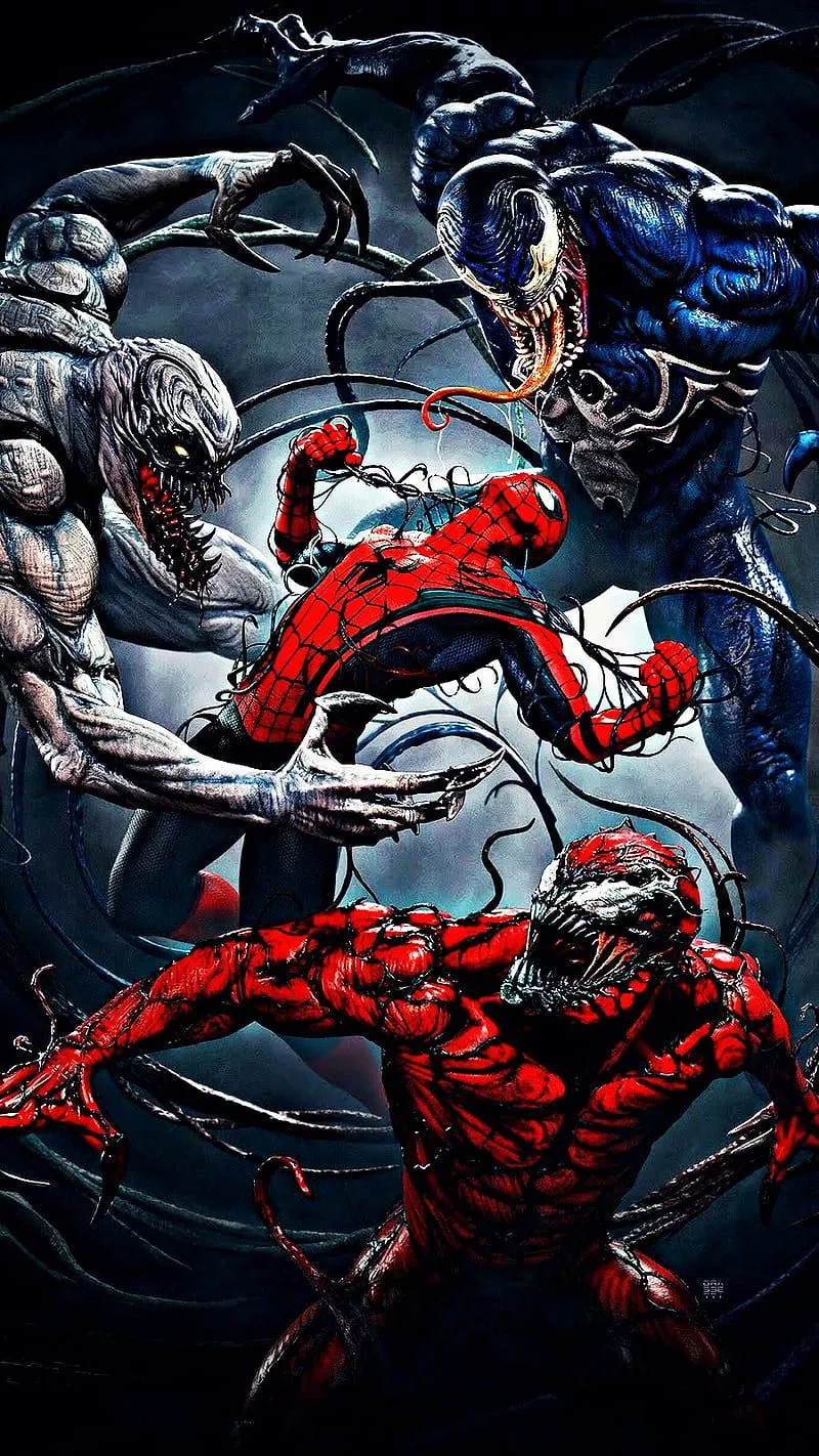 Spiderman, antivenom, carnage, marvel