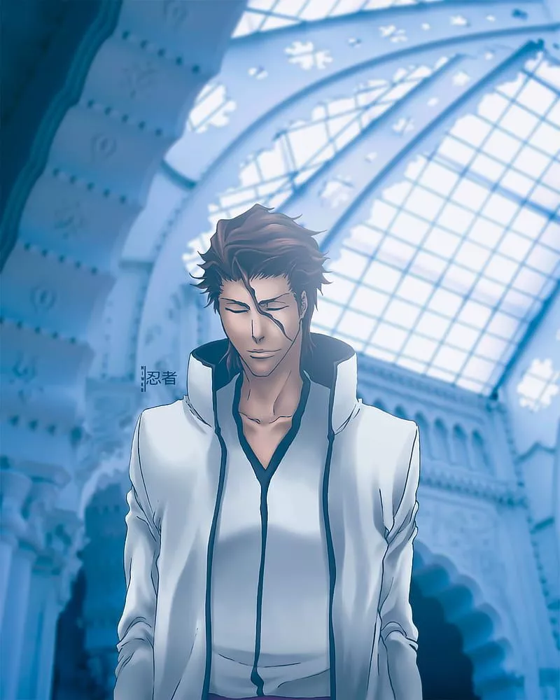 Sosuke aizen, anime, bleach, HD phone wallpaper