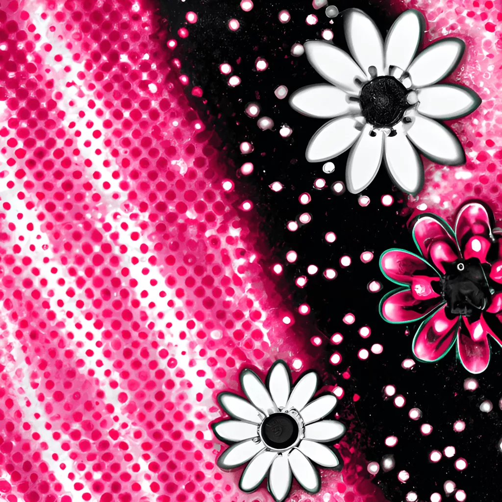 Hot Pink Glitter Background with Black