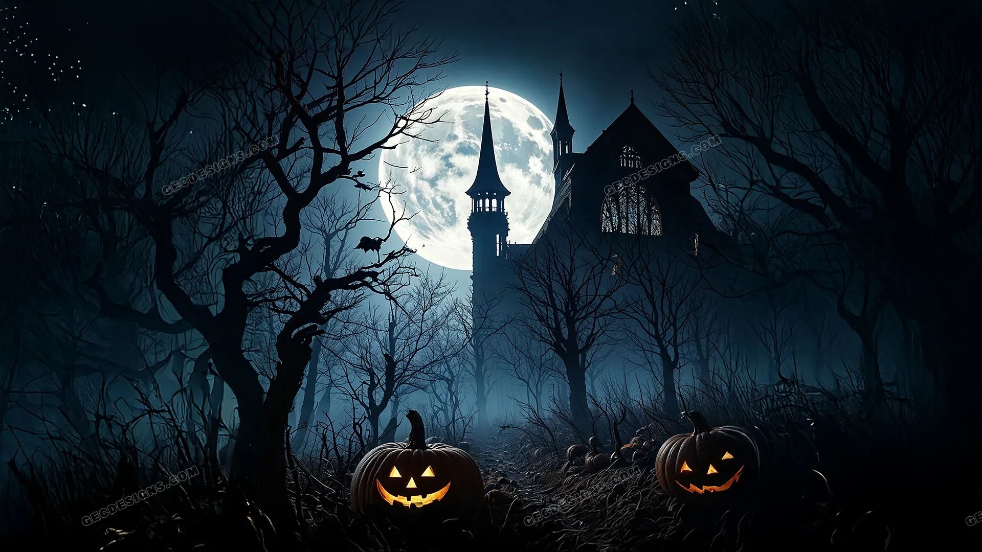 Scary Halloween wallpaper, Haunted