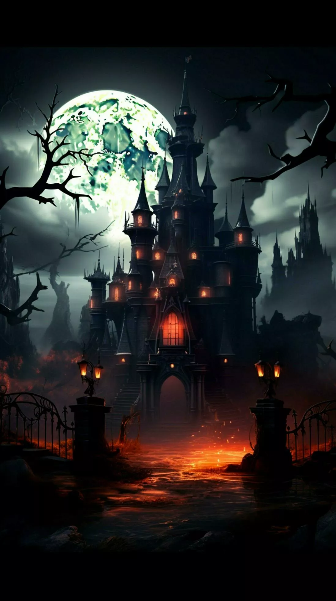 Eerie fortress haunted castle