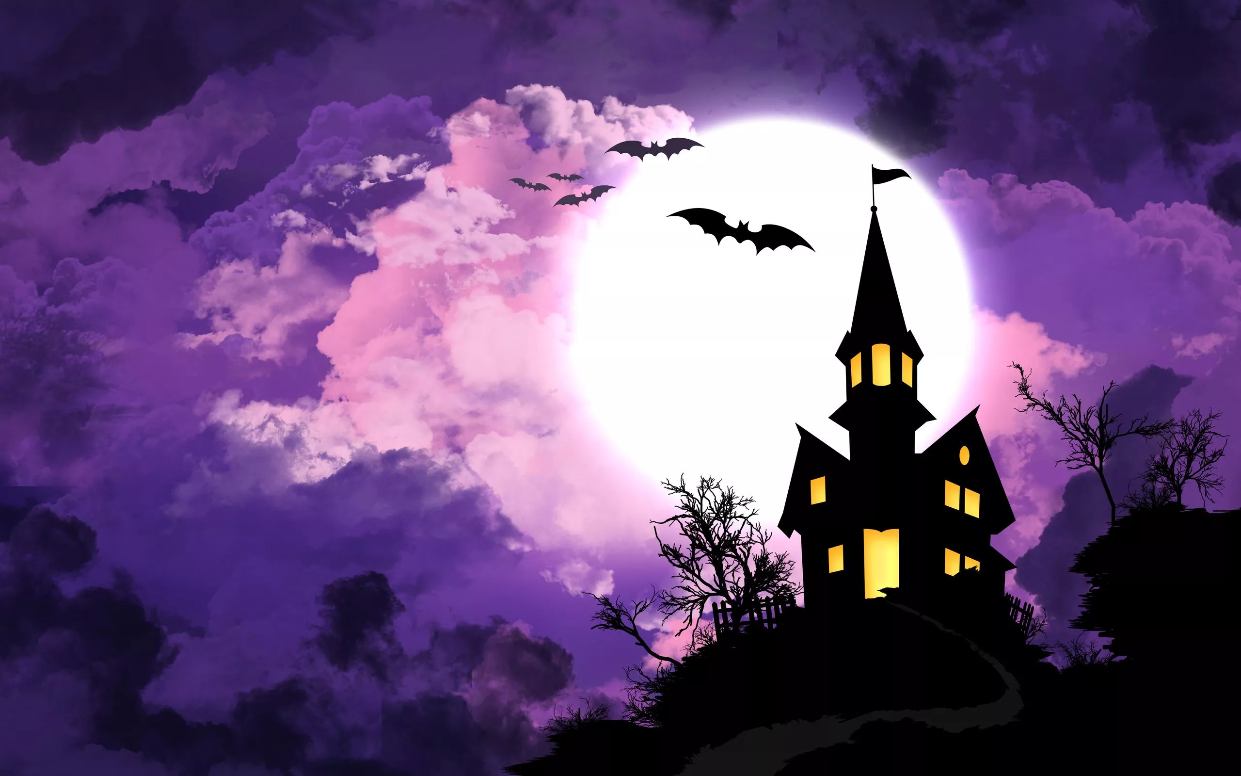 Spooky Halloween HD Wallpaper: Haunted