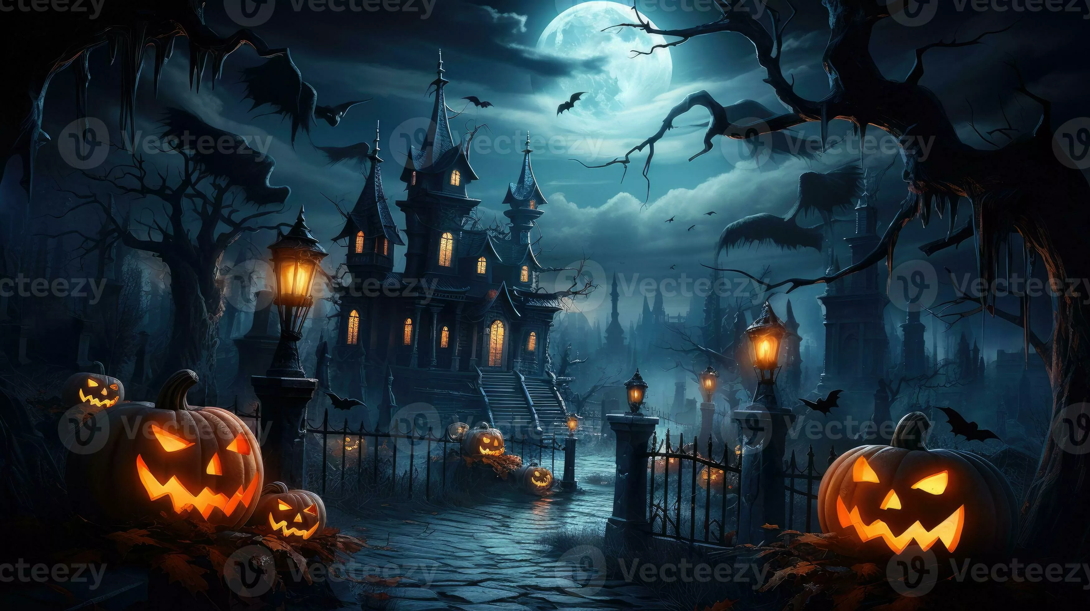 Halloween wallpaper castle spooky