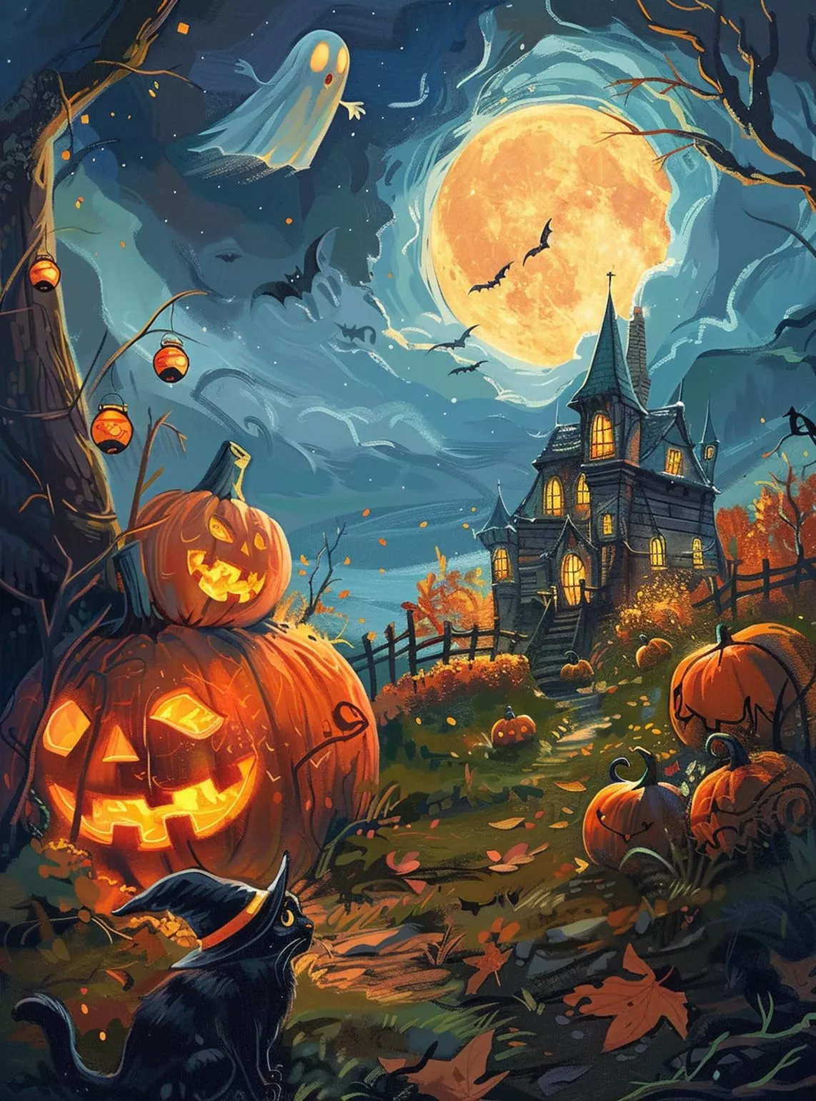 Spooky Castle Canvas Wall
