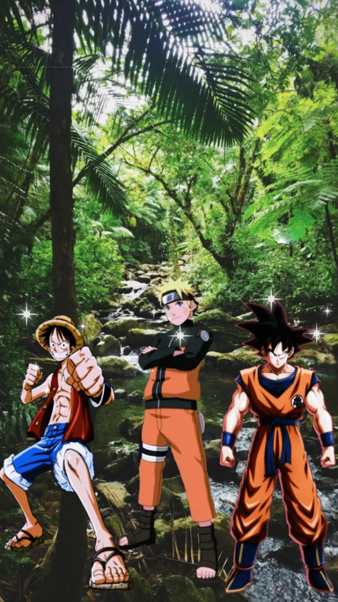 Naruto, Luffy and Goku wallpaper
