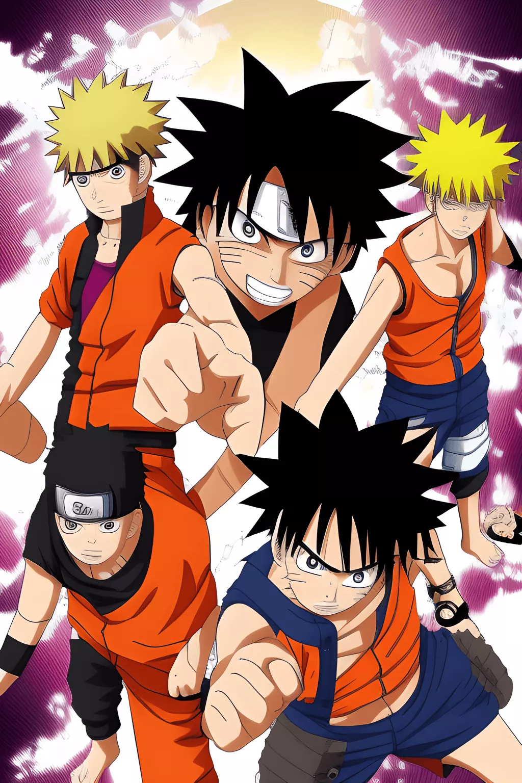 Anime Graphic of Naruto Luffy Tajiro