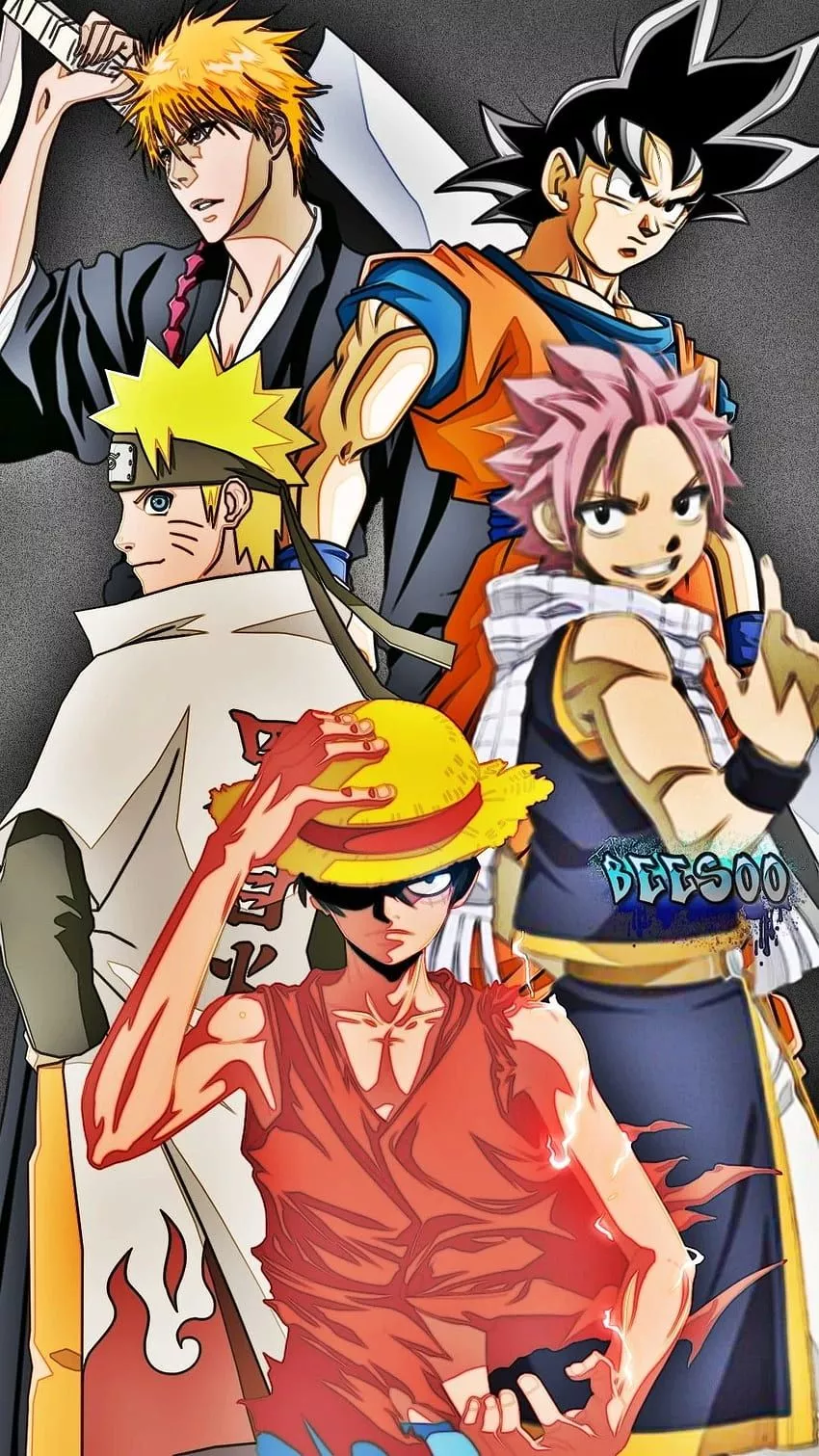 Naruto And Goku, Naruto And Luffy HD