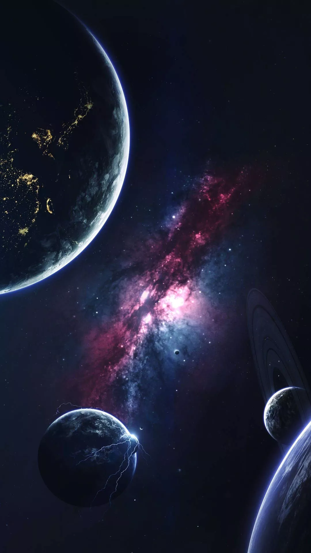 4k Phone Background Planets In Galaxy