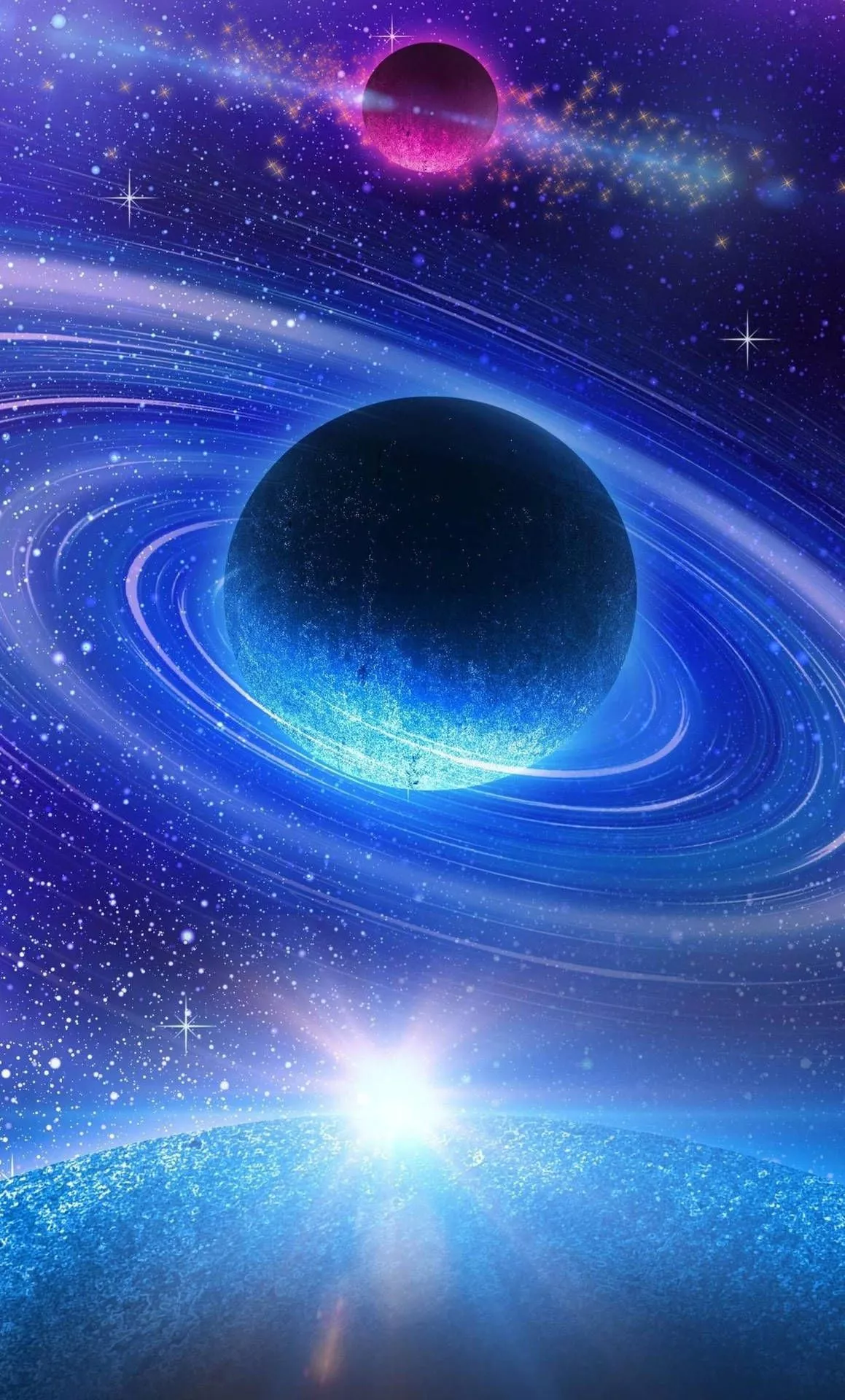4k Phone Background Planet With Rings