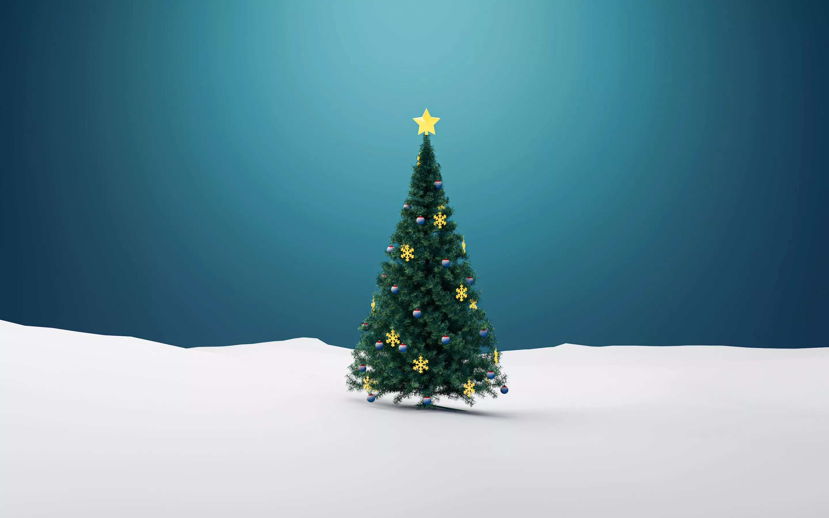 Christmas tree Wallpaper 4K, Minimalist