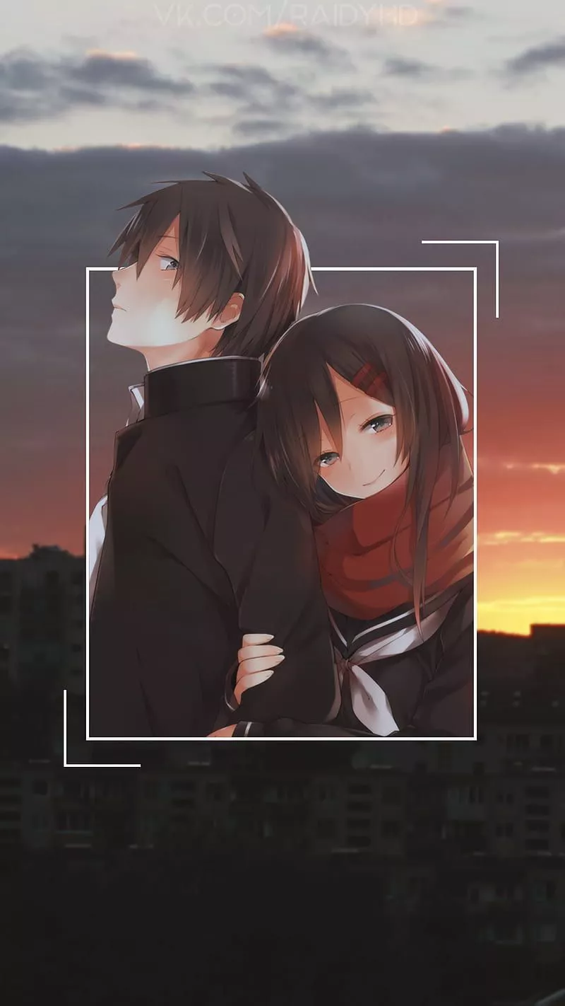 HD anime girl boy wallpaper