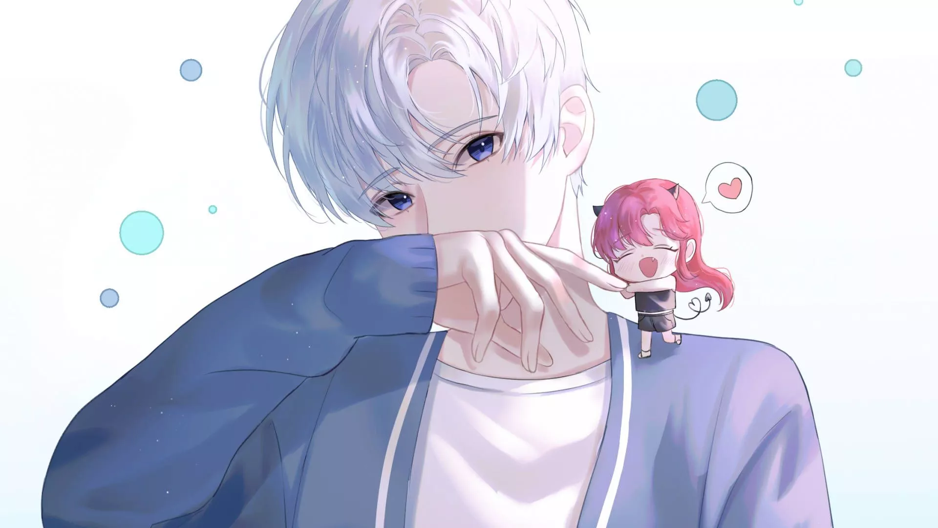 Cute Anime Boy With Little Girl