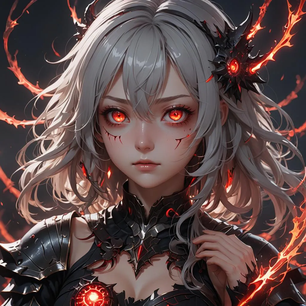 A Girl Practicing Dark Magic