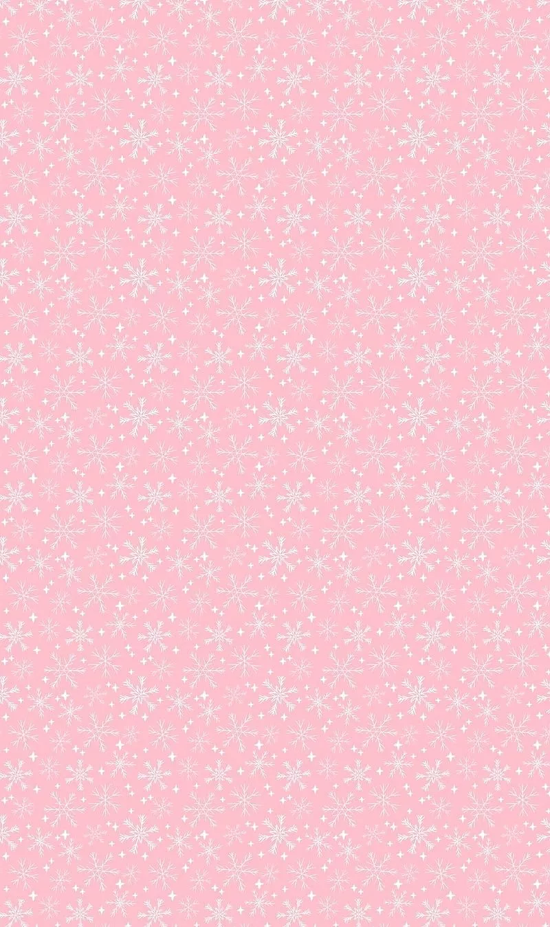 Snowflakes, pink, christmas, pattern, cute, winter, holyday, HD phone wallpaper