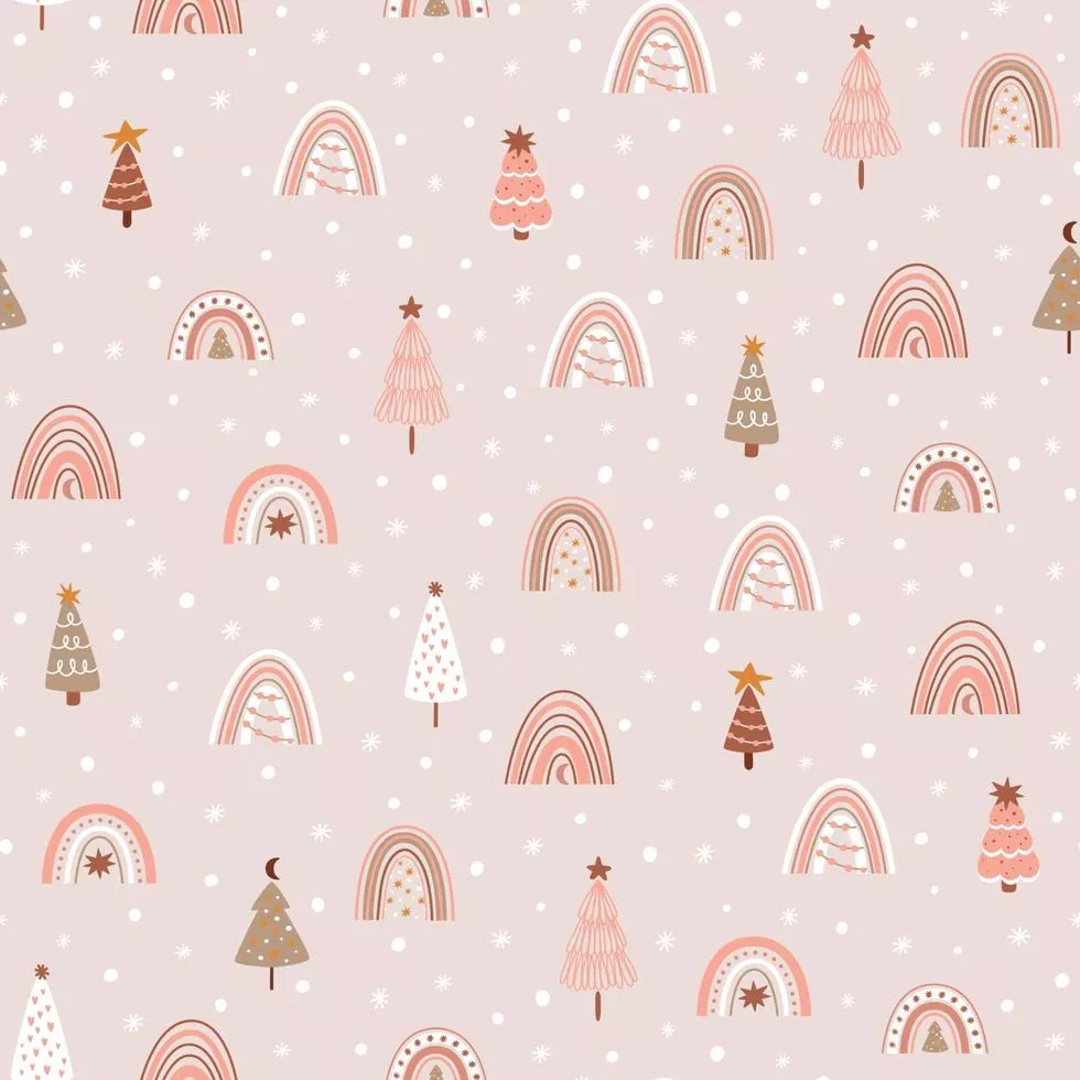 Pink christmas rainbows Christmas tree