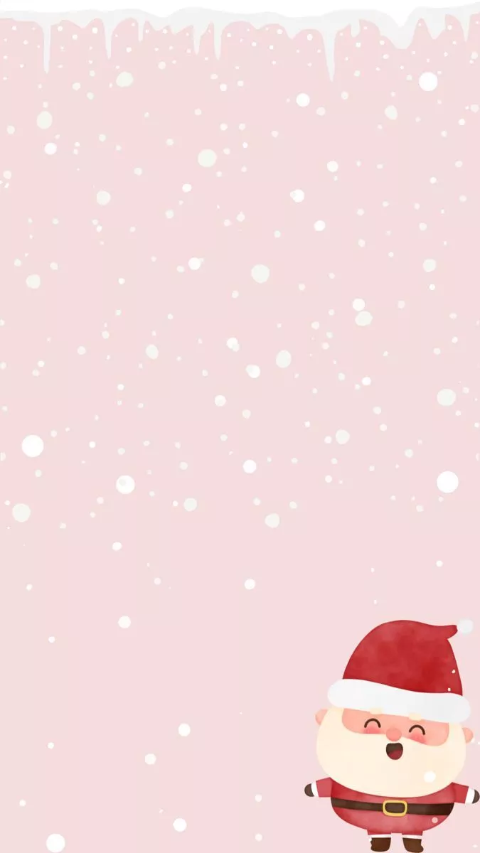 Lt. Pink Christmas Wallpaper