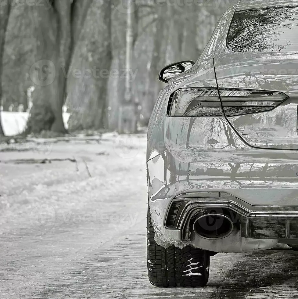 winter forest background, car wallpaper