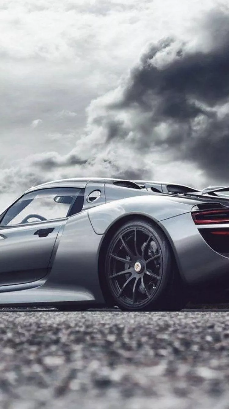 Gray 2015 Porsche 918 Spyder Car iPhone