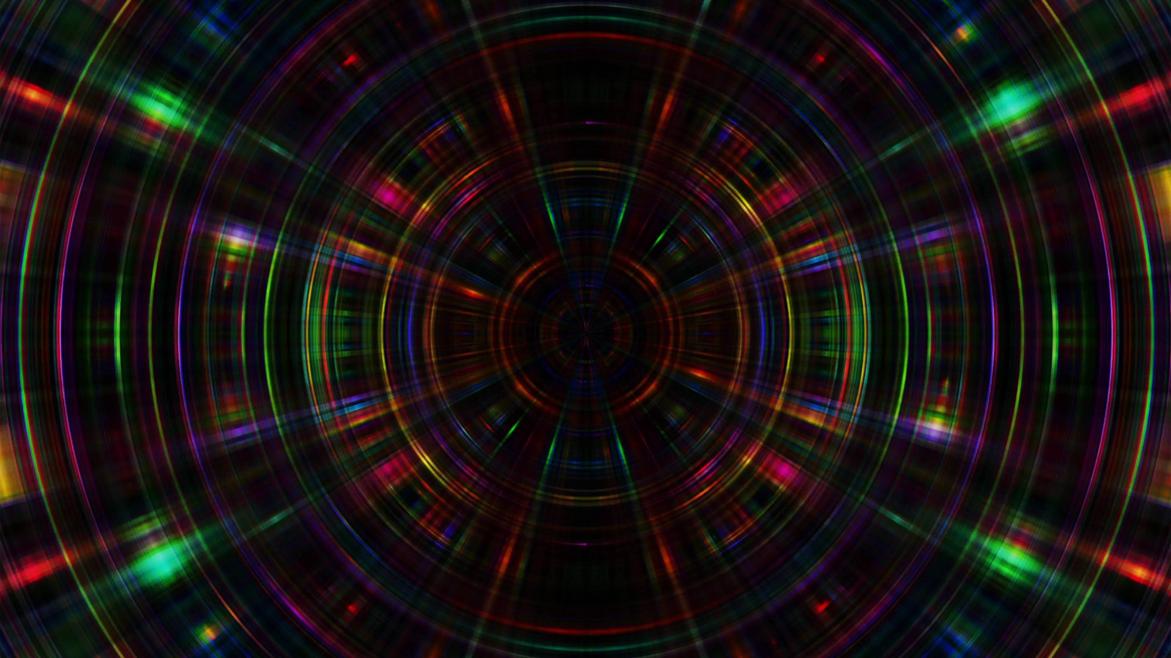 Psychic Color Circle Abstract Dark