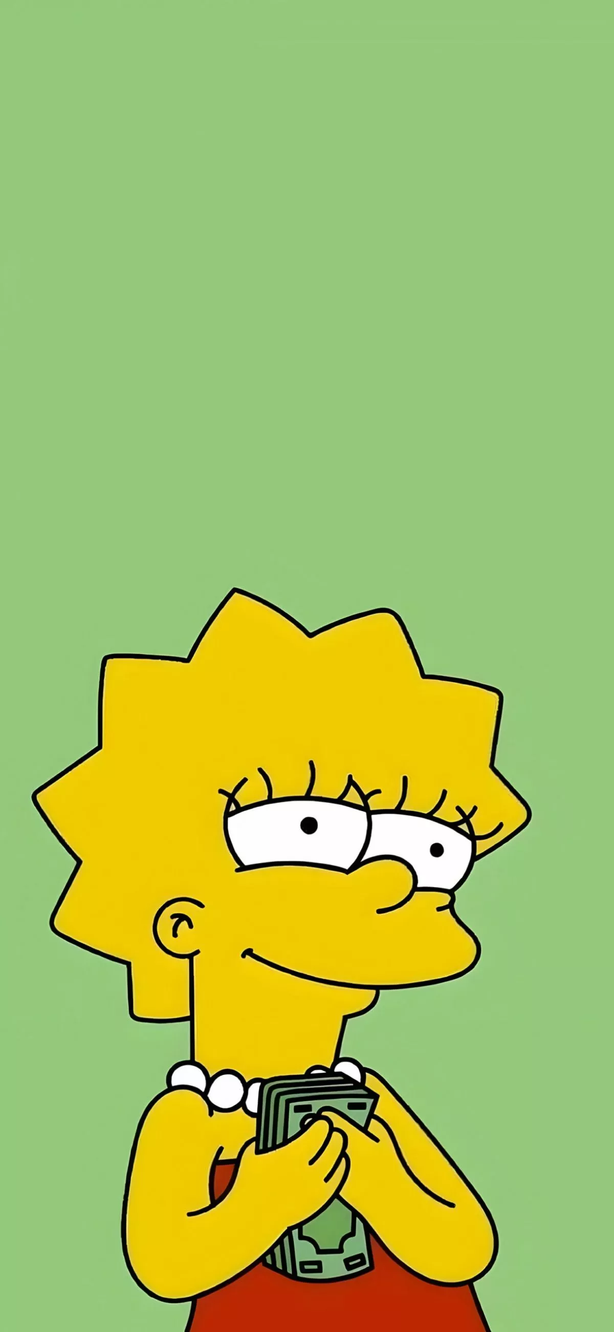 Lisa Simpson Holding Wallpaper