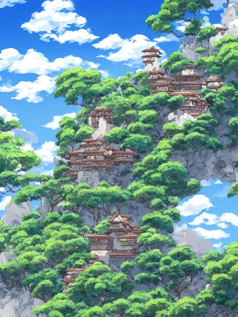 Studio Ghibli Wallpaper, a cloudy day