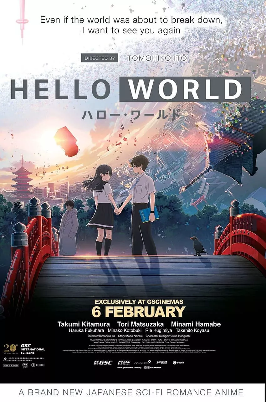 Hello World Anime Film Gets Malaysia