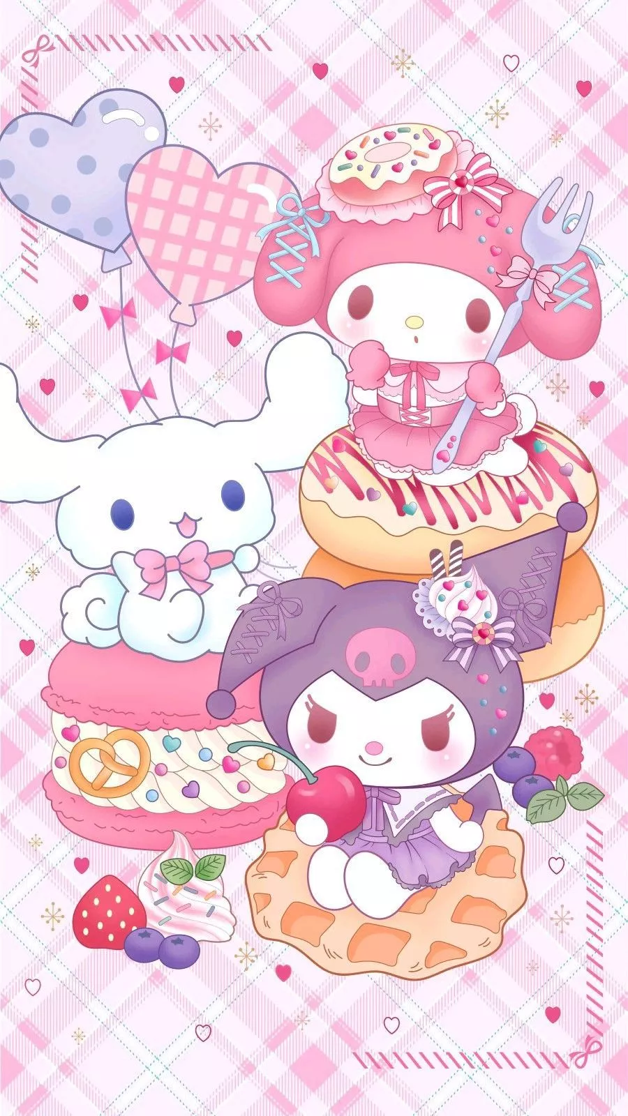 Kuromi, Cinnamoroll and Melody