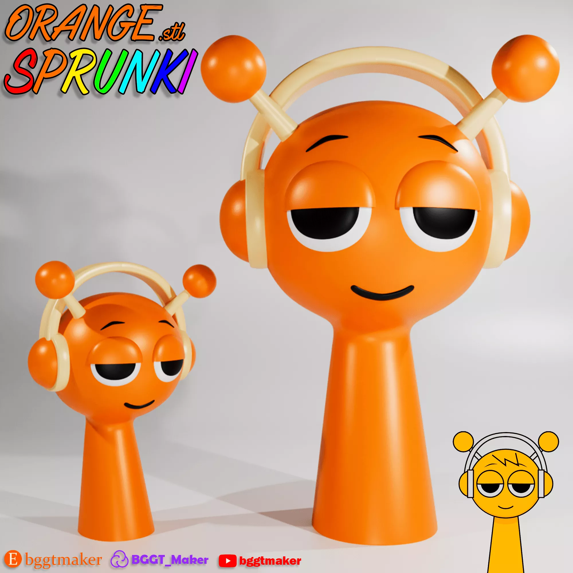 STL file OREN SPRUNKI INCREDIBOX ORANGE