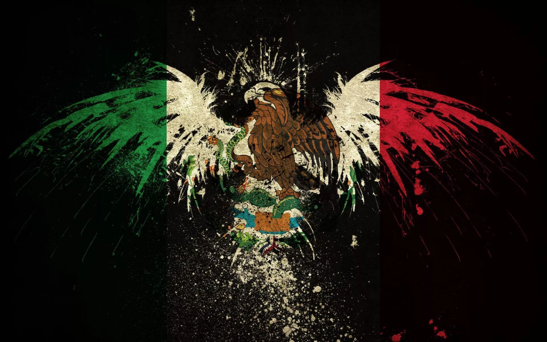 Download Artistic Mexico Flag Eagle