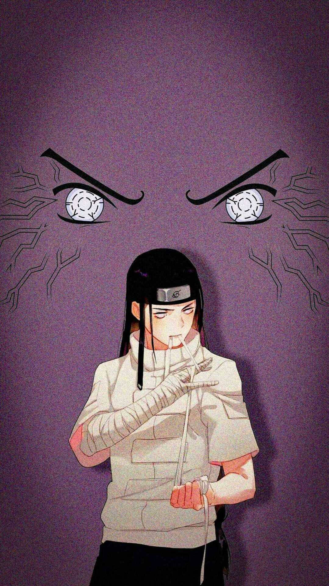 Pruple Byakugan Neji Phone Wallpaper