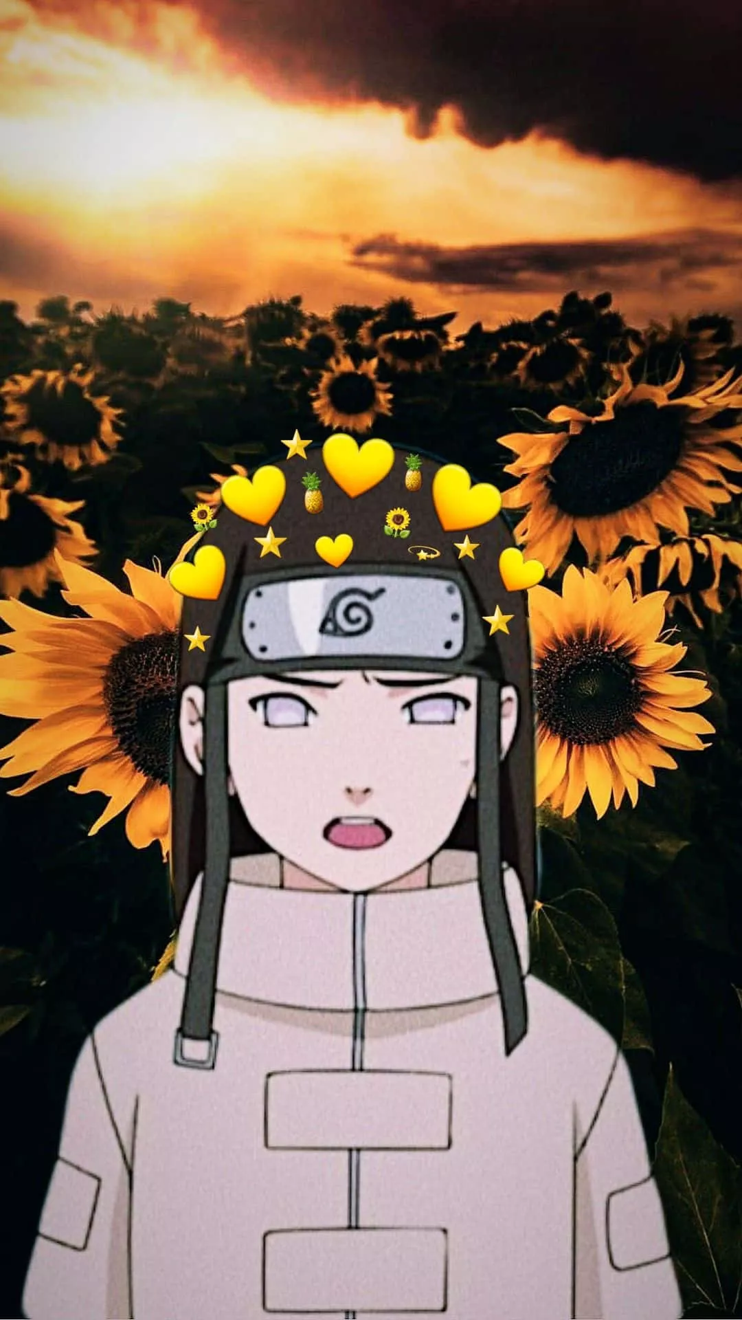 Download Neji Hyuga Sunflower Wallpaper
