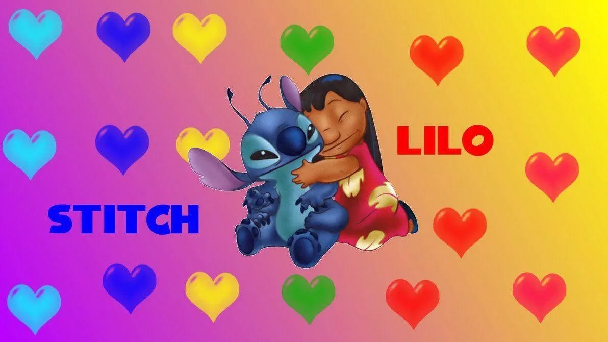 Lilo And Stitch 3D Hug Wallpaper