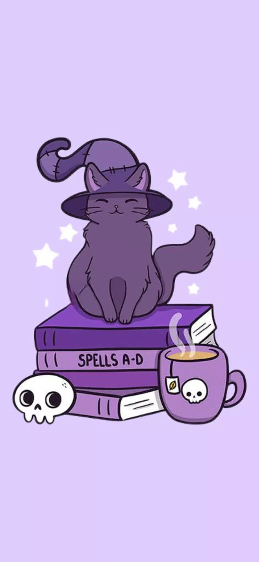 Download Purple Witch Cat Spellsand